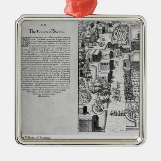 Indiaas dorp Secoton Metalen Ornament (Voorkant)