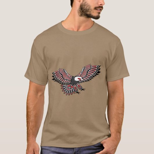 Indiaas Eagle Totem Art Northwest T-shirt (Voorkant)