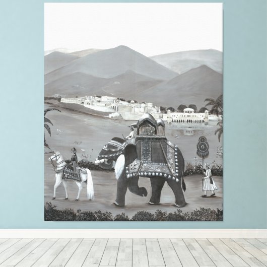 Indiaas erfgoed canvas kunst (Insitu (Houten vloer))