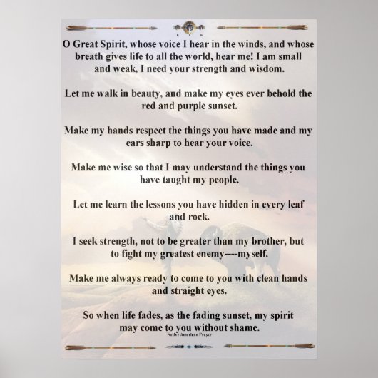 Indiaas gebed-1 poster (Voorkant)