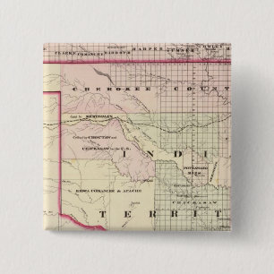 Indiaas gebied 2 vierkante button 5,1 cm