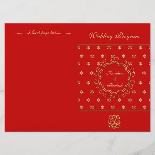 Indiaas Geïnspireerd bi-voudig weddenschapsprogram Programmakaart (Voorkant)
