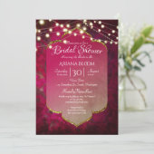 Indiaas Geïnspireerd Boho Damask in diepe roze Kaart (Staand voorkant)