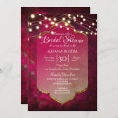 Indiaas Geïnspireerd Boho Damask in diepe roze Kaart (Voorkant / Achterkant)