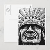 Indiaas gezicht briefkaart (Voorkant / Achterkant)