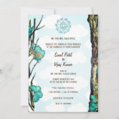 Indiaas hindoe bruiloft paar Afbeelding vlinder Kaart (Voorkant)