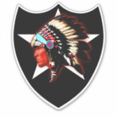 Indiaas hoofd 1 sticker (Voorkant)