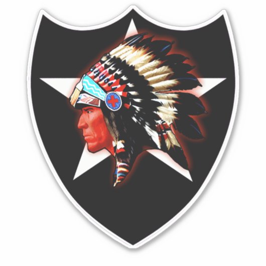 Indiaas hoofd 1 sticker (Voorkant)