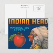 Indiaas hoofd briefkaart (Voorkant / Achterkant)