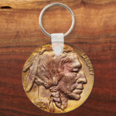 Indiaas hoofd nikkelmuntcollector Sleutelhanger (Voorkant)