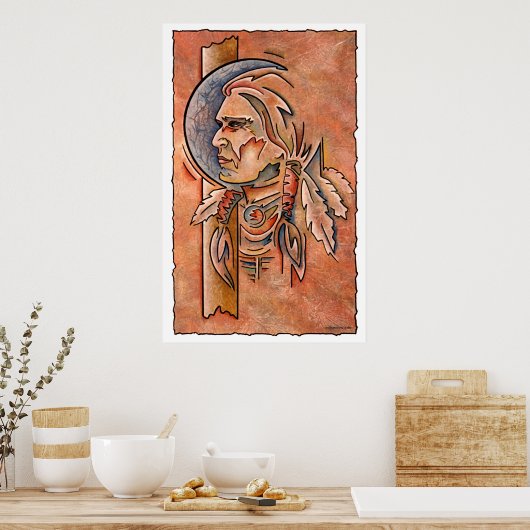 Indiaas hoofd poster (Keuken)