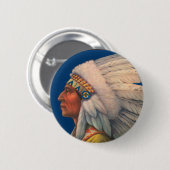 Indiaas hoofd ronde button 5,7 cm (Voorkant /achterkant)