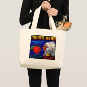 Indiaas hoofd Washington Appels Grote Tote Bag (Voorkant (product))