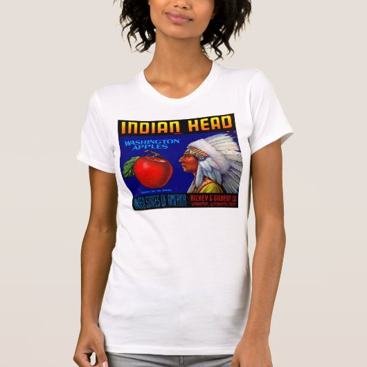 Indiaas hoofd Washington Appels T-shirt (Voorkant)