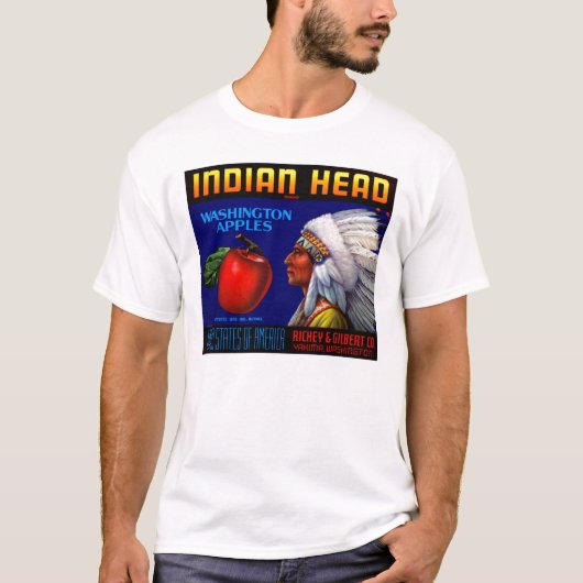Indiaas hoofd Washington Appels T-shirt (Voorkant)