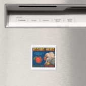 Indiaas hoofd Washington Apples  kratellabel Magneet (Insitu (Vaatwasser))