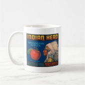 Indiaas hoofd Washington Apples Vintage Ad Koffiemok (Links)