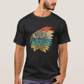 Indiaas hoofddeksel Native American Feather Head T-shirt (Voorkant)