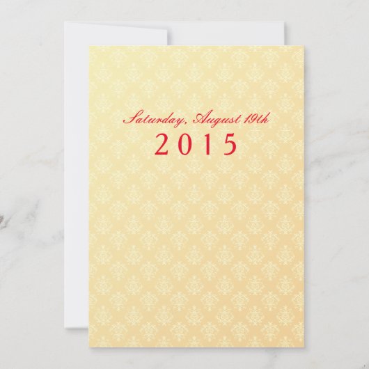 Indiaas huwelijk - sla de datum op save the date (Achterkant)