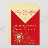 Indiaas huwelijk - sla de datum op save the date (Voorkant / Achterkant)