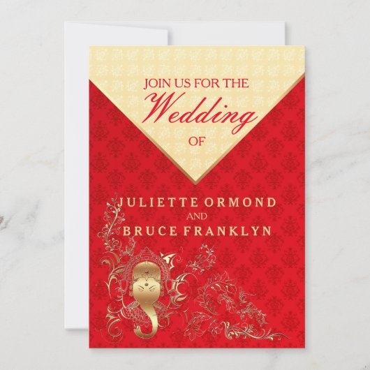 Indiaas huwelijk - Uitnodiging (Voorkant)