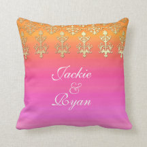 Indiaas huwelijksmonogram roze goud