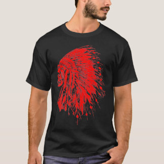  Indiaas Indiaas design schedel en hart T-shirt