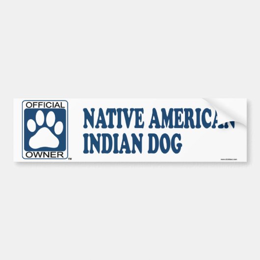 Indiaas Indiaas Dog Blue Bumpersticker (Voorkant)