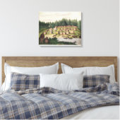 Indiaas kamp op het eiland Quadra Canvas Afdruk (Insitu (Slaapkamer))