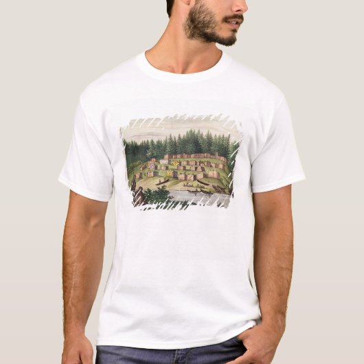 Indiaas kamp op het eiland Quadra T-shirt (Voorkant)