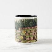 Indiaas kamp op het eiland Quadra Tweekleurige Koffiemok (Center)