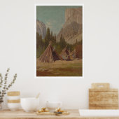 Indiaas kampement in Yosemite Valley (1189) Poster (Keuken)
