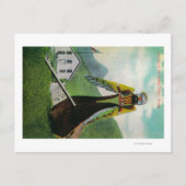 Indiaas kanaal met Figurehead in AlaskaState Briefkaart (Voorkant)