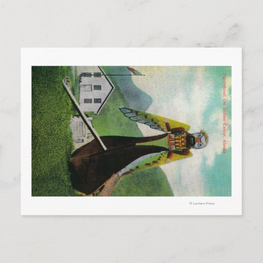Indiaas kanaal met Figurehead in AlaskaState Briefkaart (Voorkant)