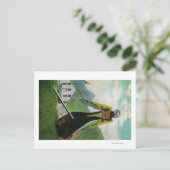 Indiaas kanaal met Figurehead in AlaskaState Briefkaart (Staand voorkant)