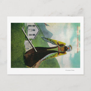 Indiaas kanaal met Figurehead in AlaskaState Briefkaart