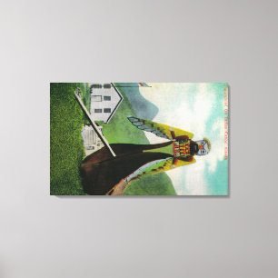 Indiaas kanaal met Figurehead in AlaskaState Canvas Afdruk