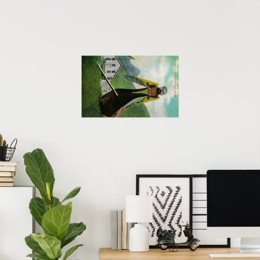 Indiaas kanaal met Figurehead in AlaskaState Poster (Thuiskantoor)