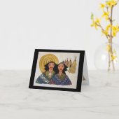 Indiaas man en vrouw Blank briefkaart (Gele Bloem)