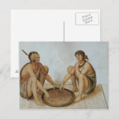 Indiaas Man en Vrouw Eten Briefkaart (Voorkant / Achterkant)
