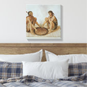 Indiaas Man en Vrouw Eten Canvas Afdruk (Insitu (Slaapkamer))