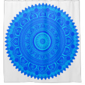 Indiaas mandala Blue Douchegordijn (Voorkant)