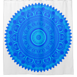 Indiaas mandala Blue Douchegordijn