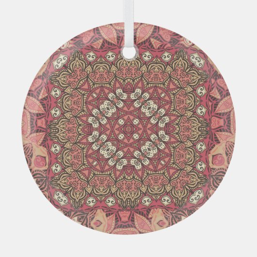 Indiaas medaillon, boho etnisch ornament (Voorkant)