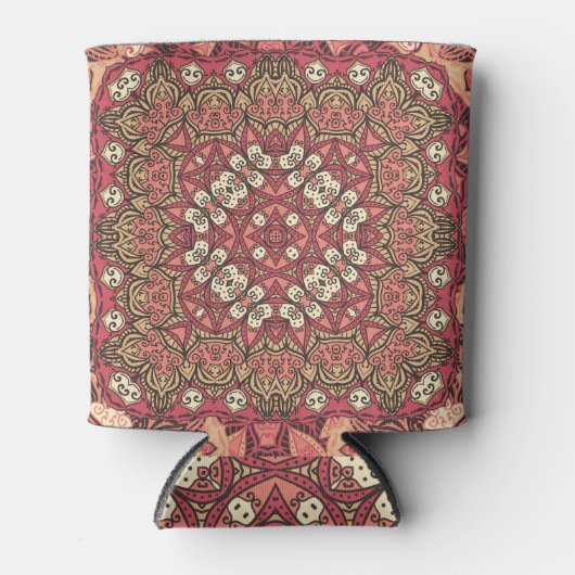 Indiaas medaillon, boho etnisch ornament blikjeskoeler (Voorkant)