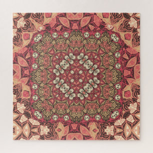 Indiaas medaillon, boho etnisch ornament legpuzzel