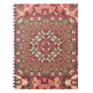 Indiaas medaillon, boho etnisch ornament notitieboek