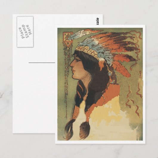  Indiaas meisje Briefkaart (Voorkant / Achterkant)