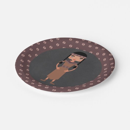 Indiaas meisje: Indiaas geboortedag Papieren Bordje (Gekanteld)