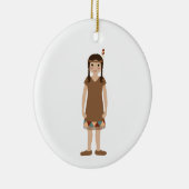 Indiaas meisje keramisch ornament (Rechts)